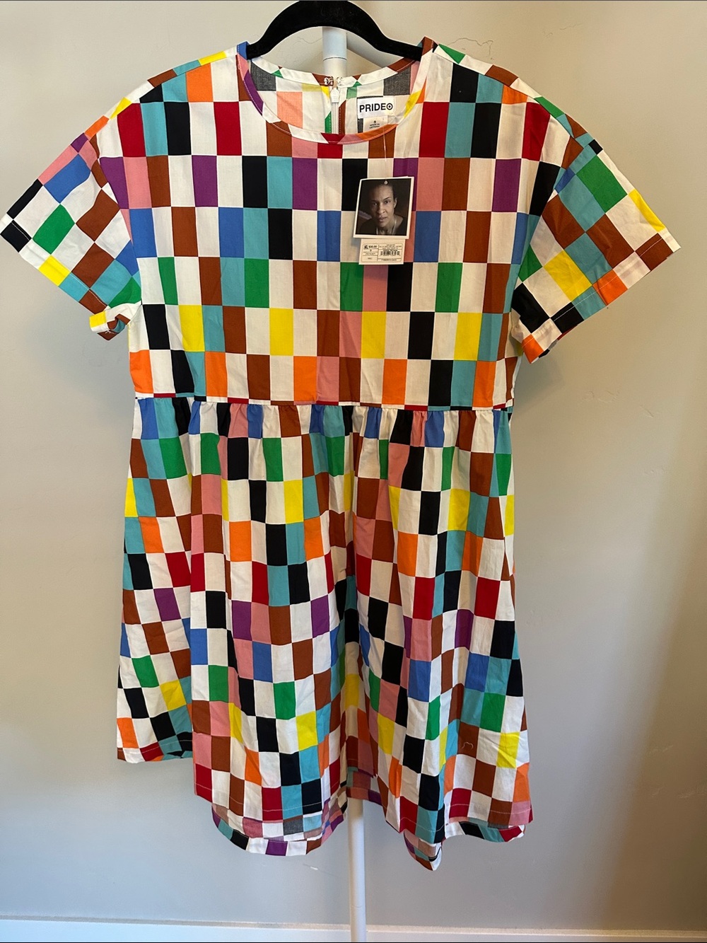 Target Pride Multicolor Checkered Short Sleeve Dress